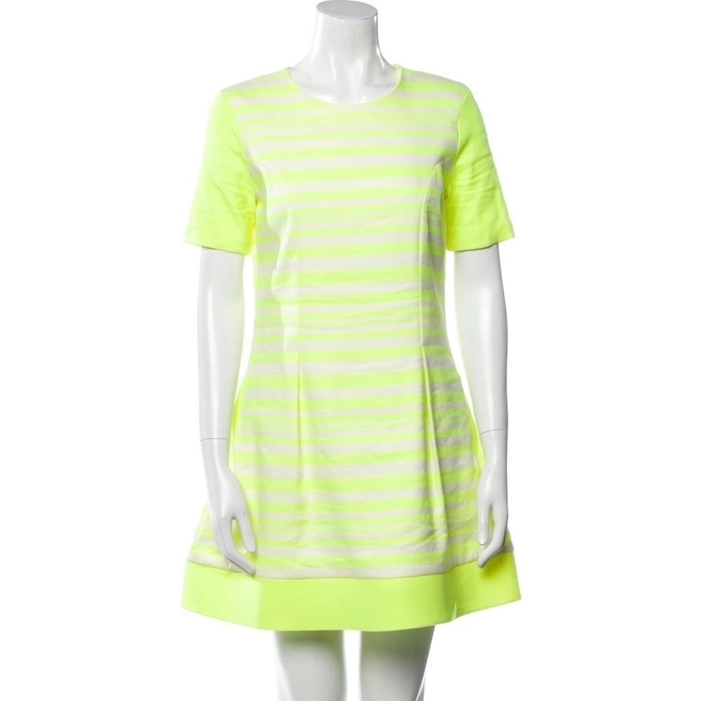 Alexis Neon Stripped Fit and Flare Dress